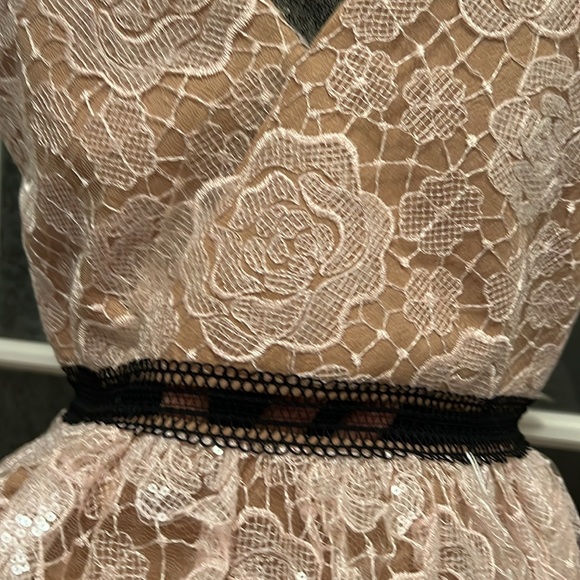 Sweet Self Portrait Starlet Lace Rose Mini Dress Sz 8US/12UK NWT - Picture 14 of 15